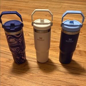 Stanley Trio of Insulated Tumblers - Navy, Cream, and Blue 30oz